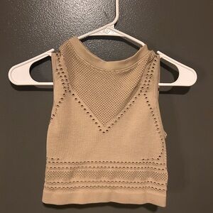 Forever 21 Tan Knit Crop Top